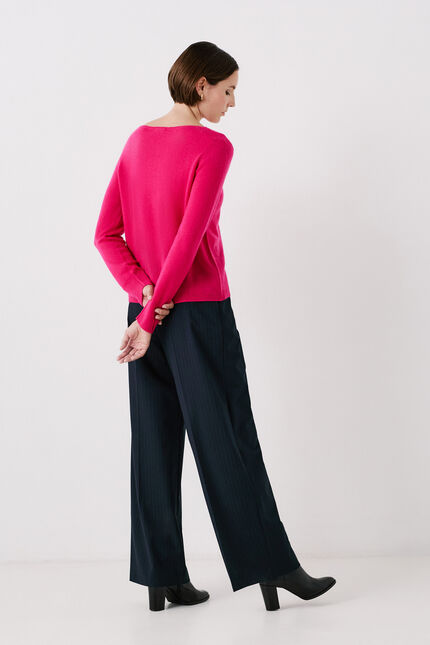 Pull mzoan 100% cachemire rose femme