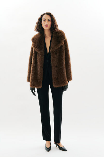 Manteau Grizly marron chocolat femme