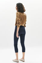 Caleb B cropped denim pants double stone denim woman