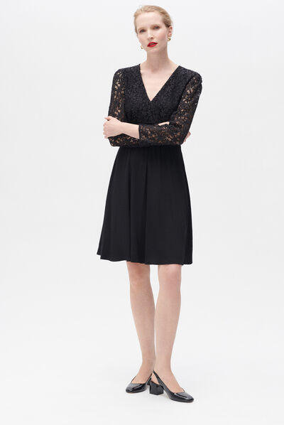 Robe randa noir femme
