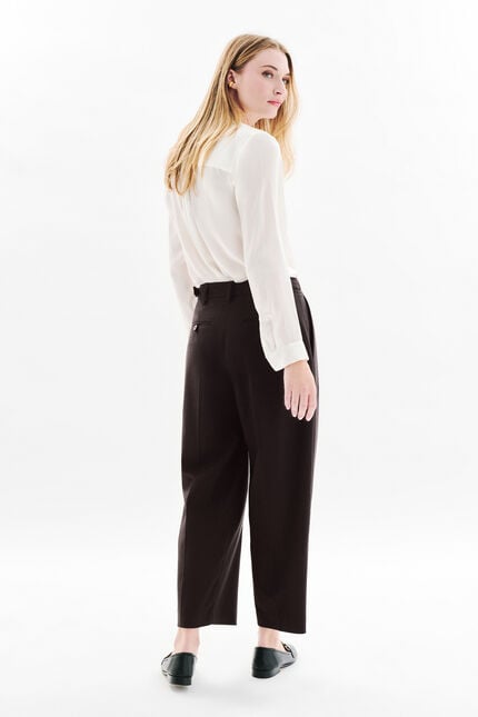 Trousers Plume chocolate brown woman