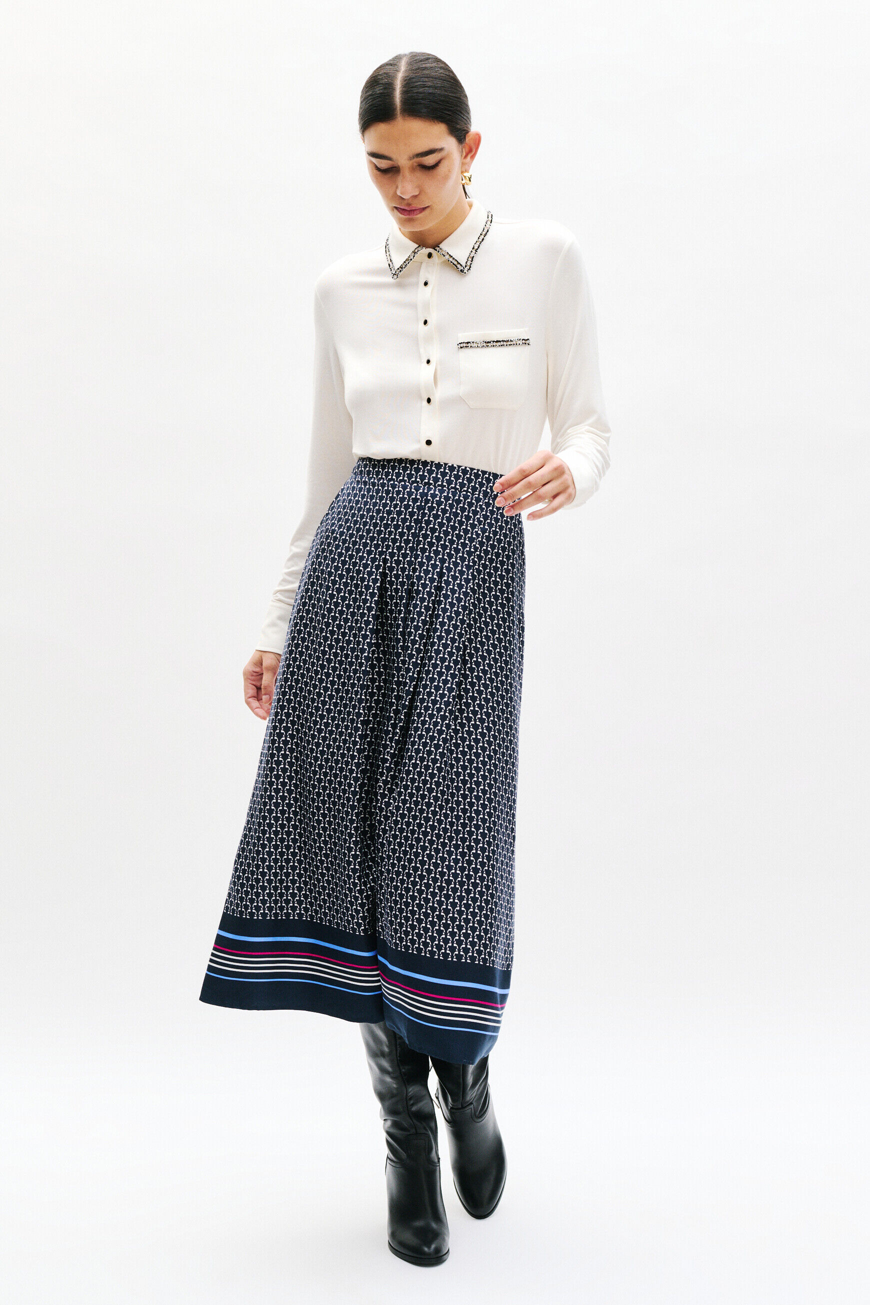 Jupe Santana bleu marine femme