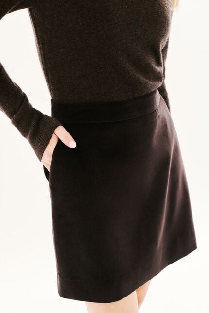 Jupe Janette marron chocolat femme