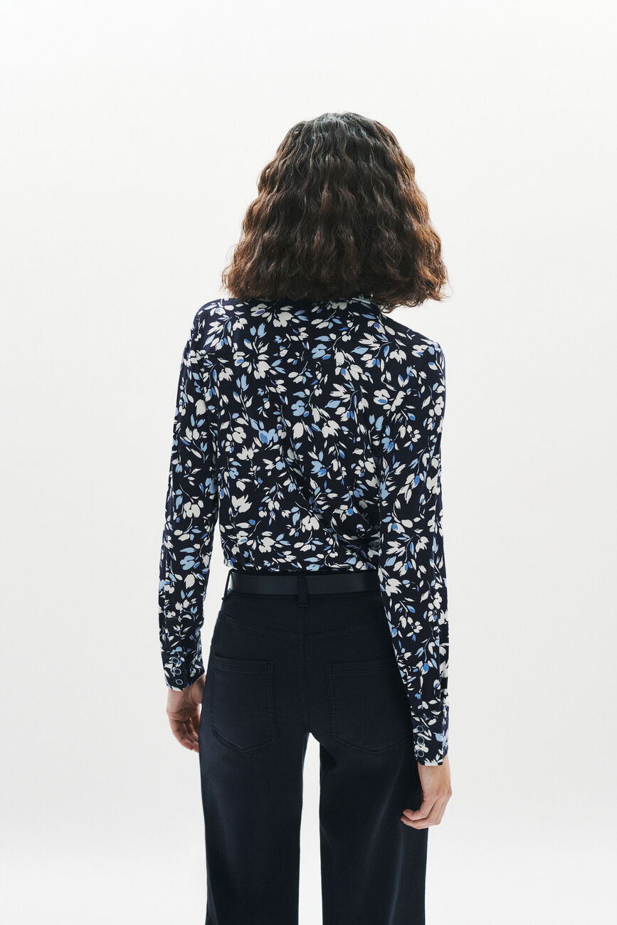 T-shirt Talba7 bleu foncé femme
