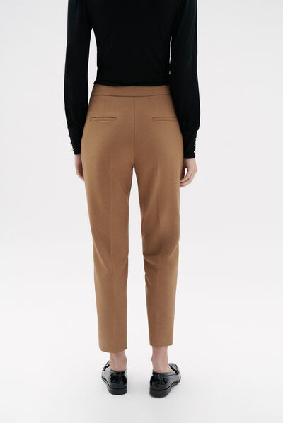 Pantalon octavian camel femme