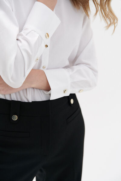 pantalon octavio droit noir femme