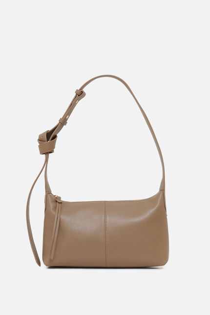 Sac Soa en cuir naturel beige femme