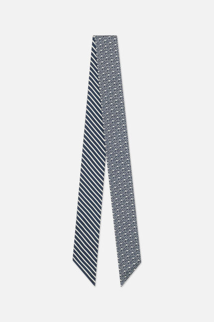 Foulard Milane 100% soie bleu marine femme