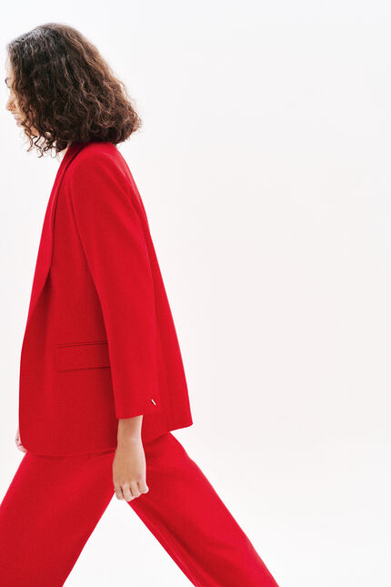 Vermeille jas rood vrouw