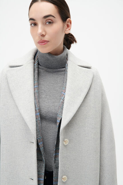 Manteau gapitre gris clair femme