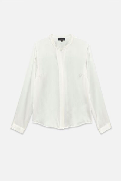 chemise marie 100% soie ivoire femme