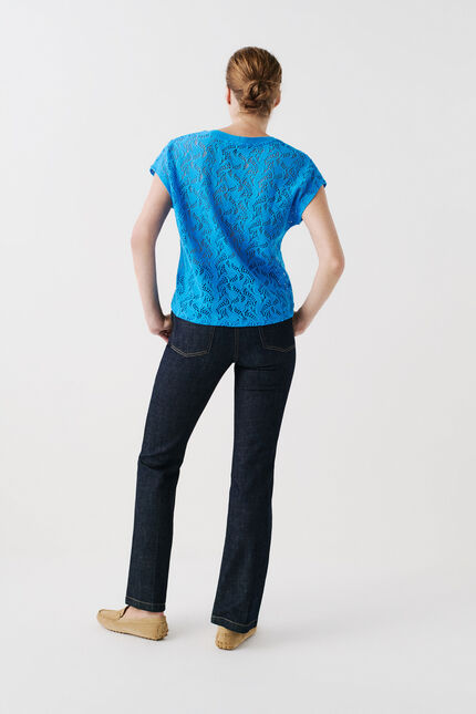 T-shirt tnoe bleu turquoise femme