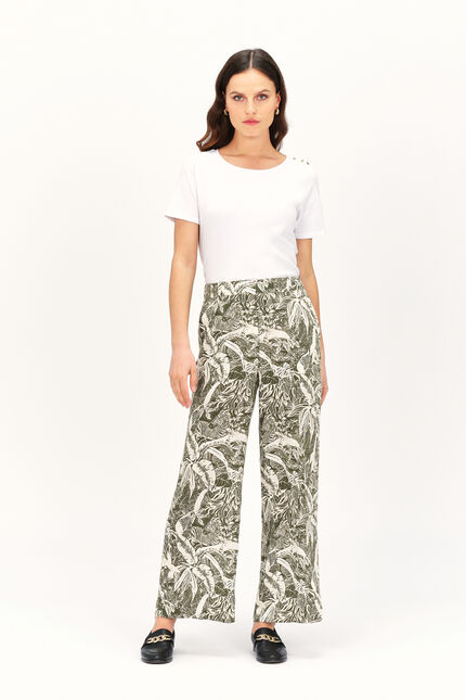 Pantalon panda vert kaki femme