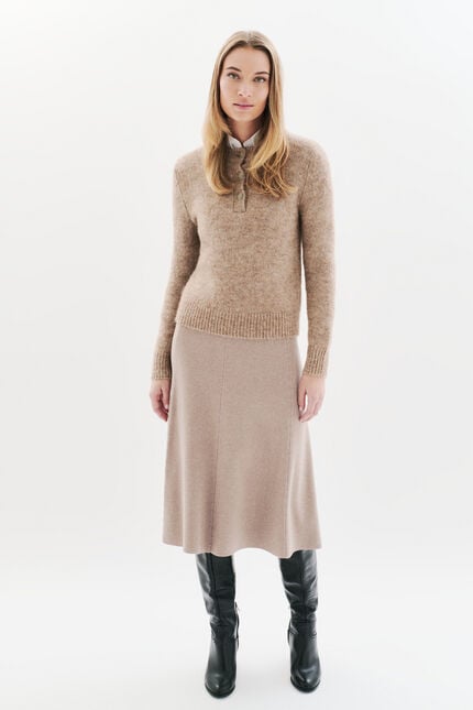 Maglione Mdona marrone chiaro donna