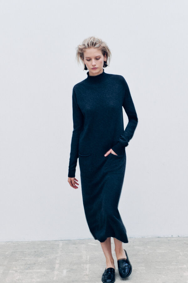 Jurk Rnora made in Italy donkergrijs vrouw