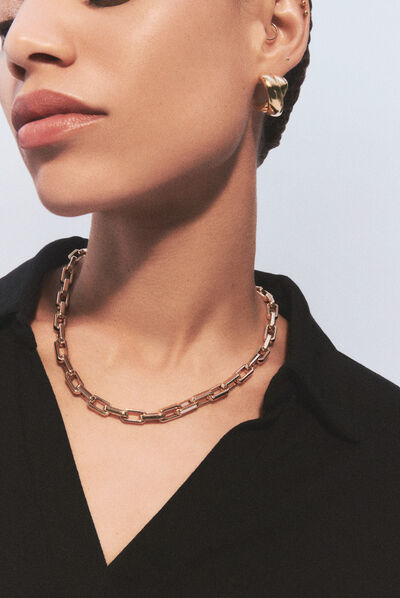 Collier billann à maillons couleur or femme