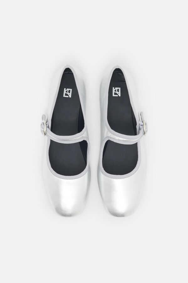 Ballerinas Sara2 aus Naturleder silbergrau damen