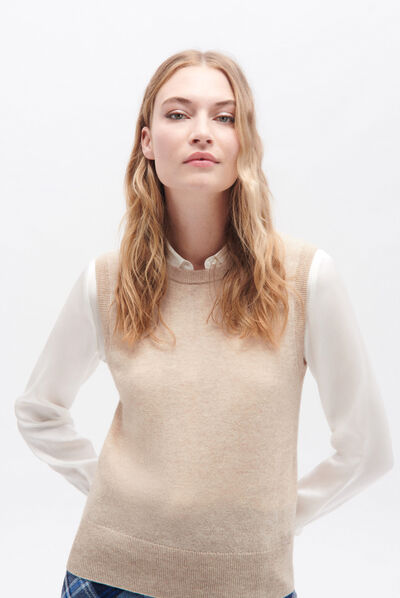malha ilona beige mulher