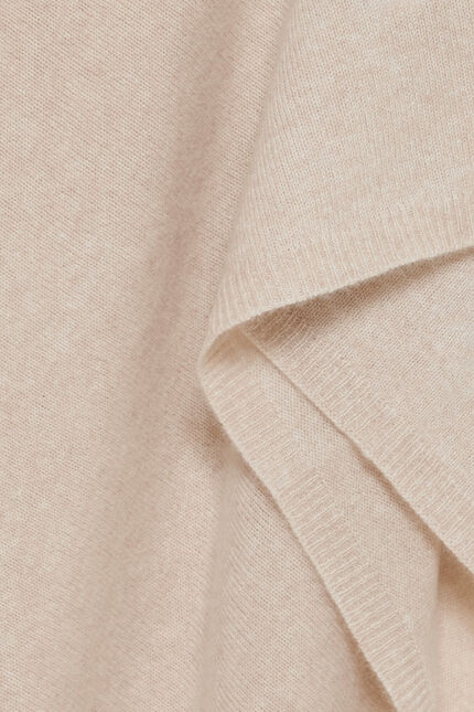 poncho baltimore in 100% cashmere beige donna