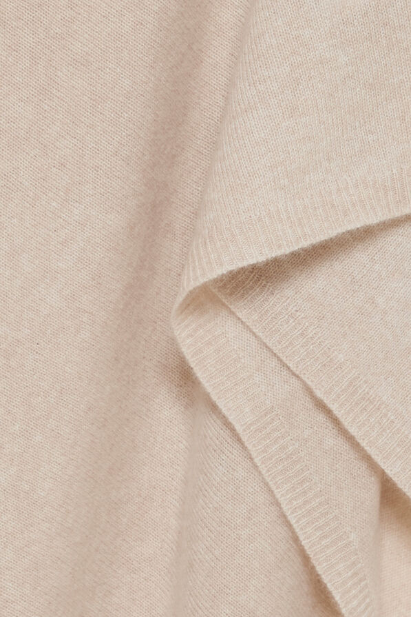 poncho baltimore 100% cachemire beige femme
