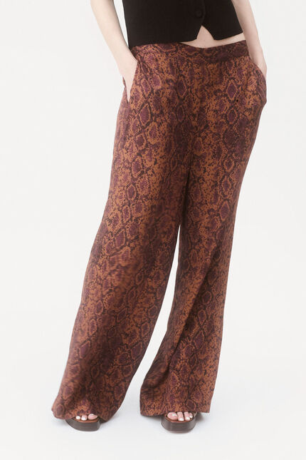 Pantalón Pandi Long marrón cognac mujer