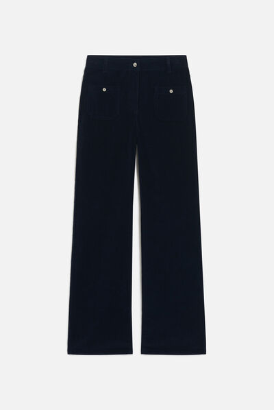 Pantalón pelley azul marino mujer