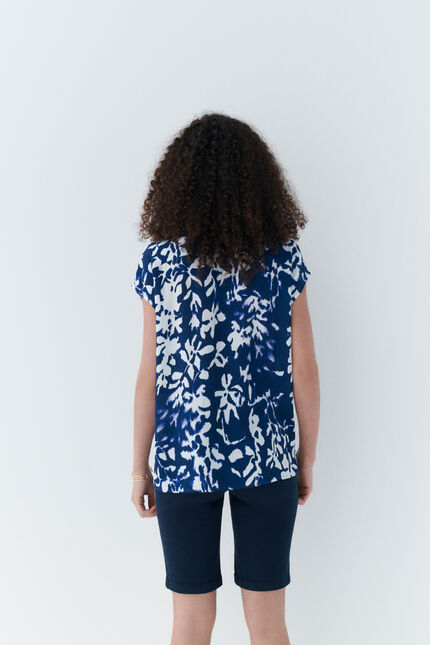 Blouse cilona bleu marine femme