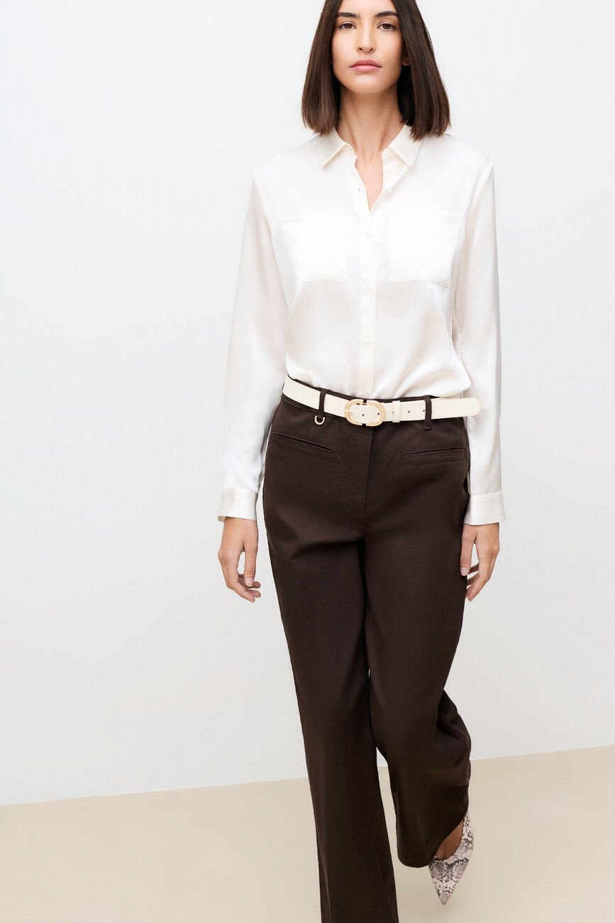 marron fonc&eacute; vrouw