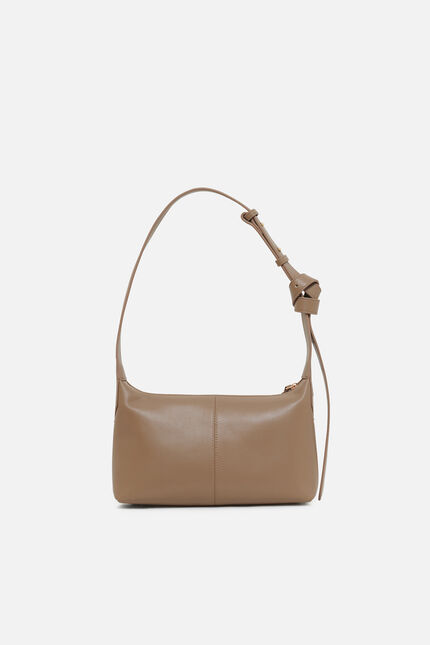 Sac Soa en cuir naturel beige femme