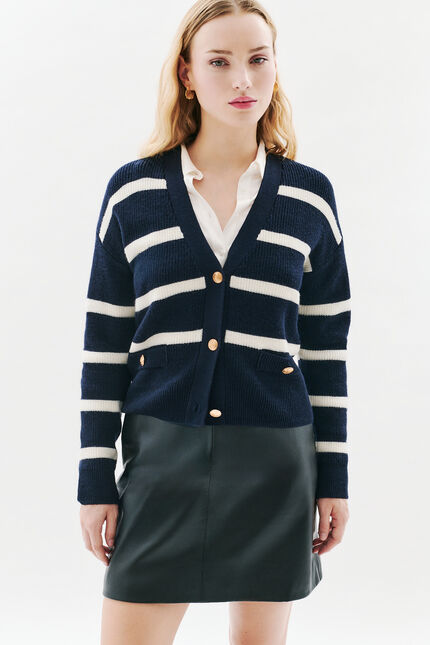 Gilet Mahe bleu marine femme