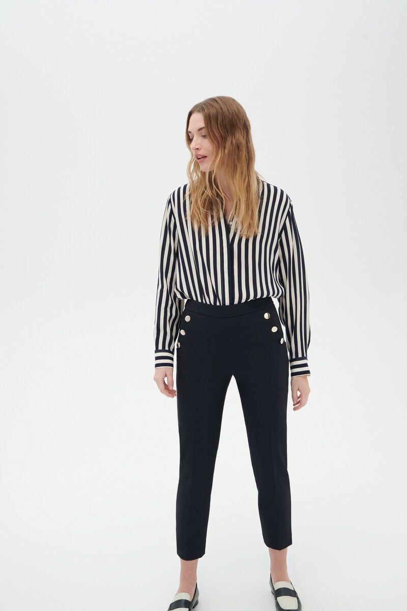 pantalon octavian bleu marine femme pantalon octavian bleu marine femme