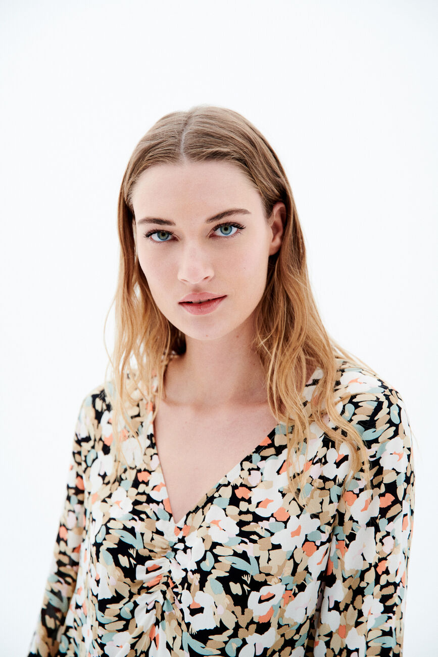 Blouse christy beige femme