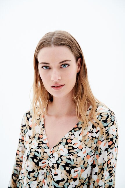 Blouse christy beige femme