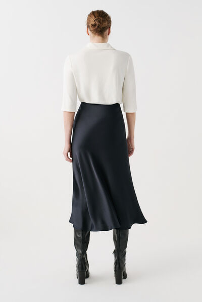 Jupe jalentina bleu marine femme