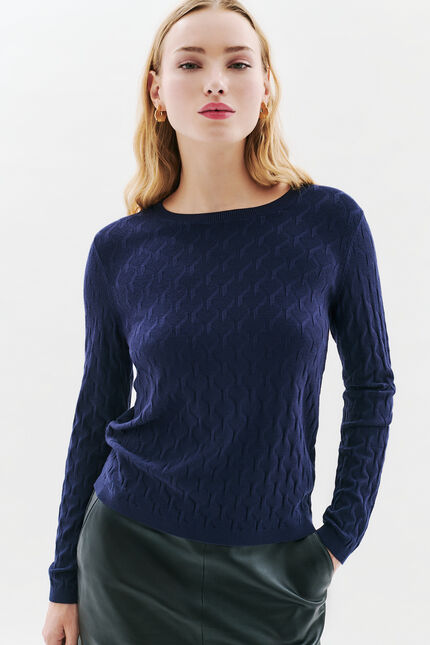 Jersey Manina azul marino mujer