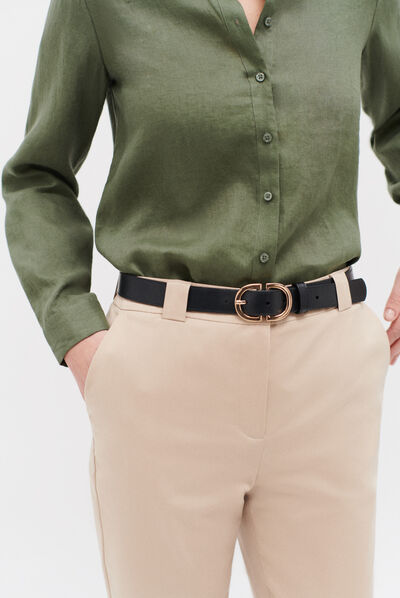 pantalon bobby beige femme