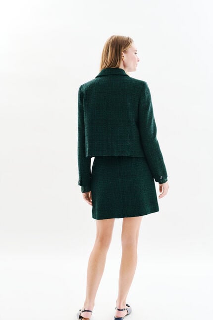 Veste volaje vert foncé femme
