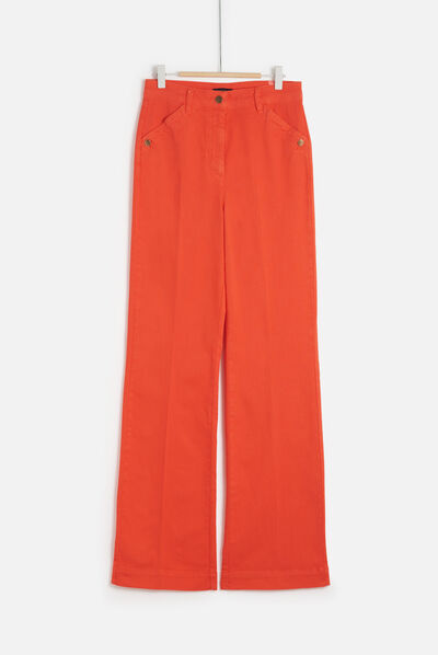 pantaloni lazzaro arancio donna