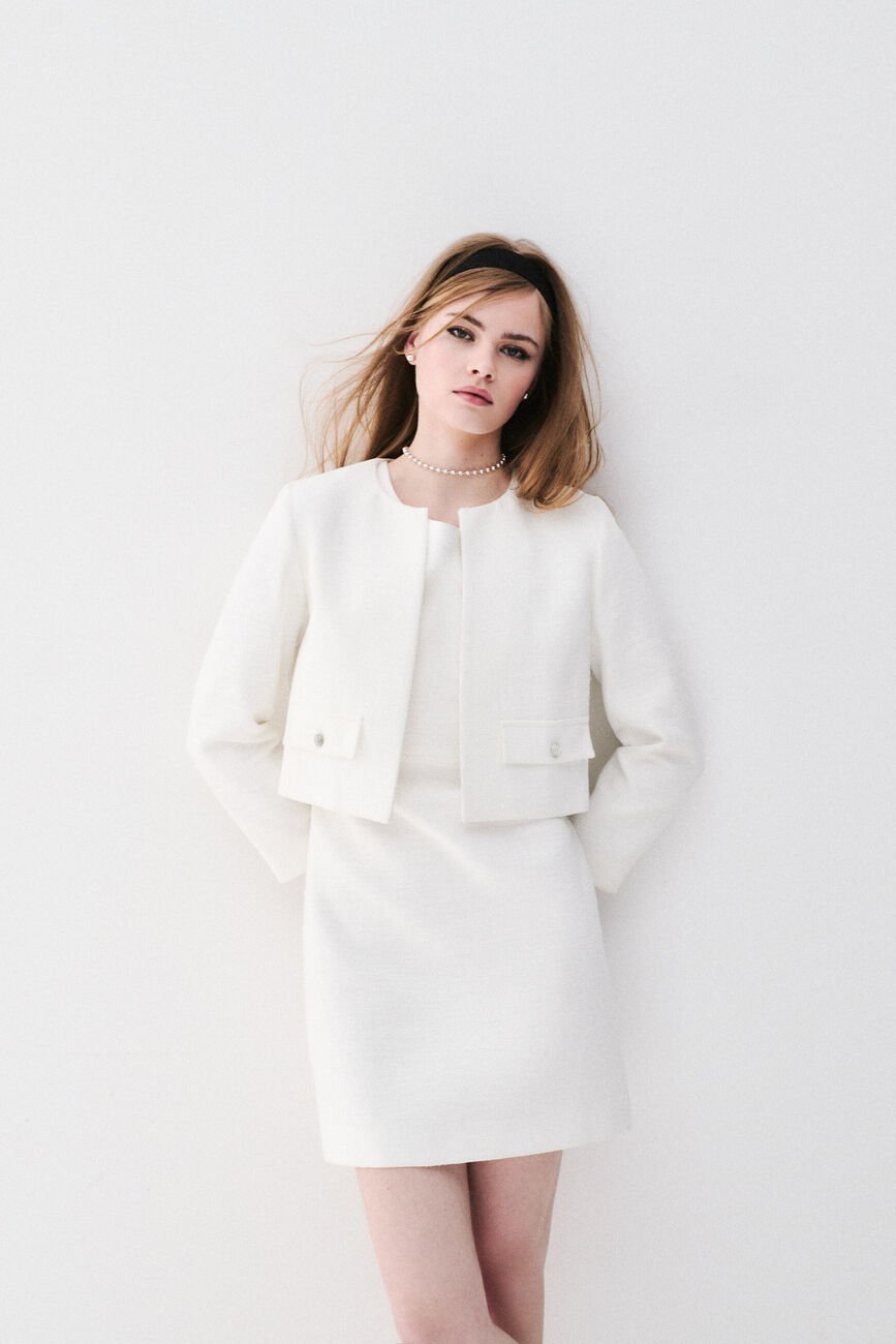 Robe Rsoline ecru femme