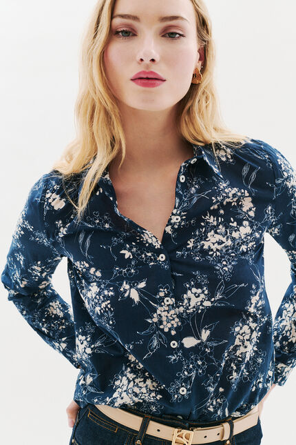 Chemise Jessica7 bleu marine femme