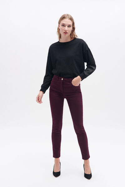 Pantalón Tony B ciruela mujer