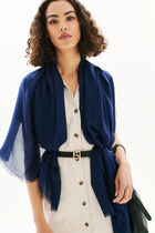 Lazeo scarf navy blue woman