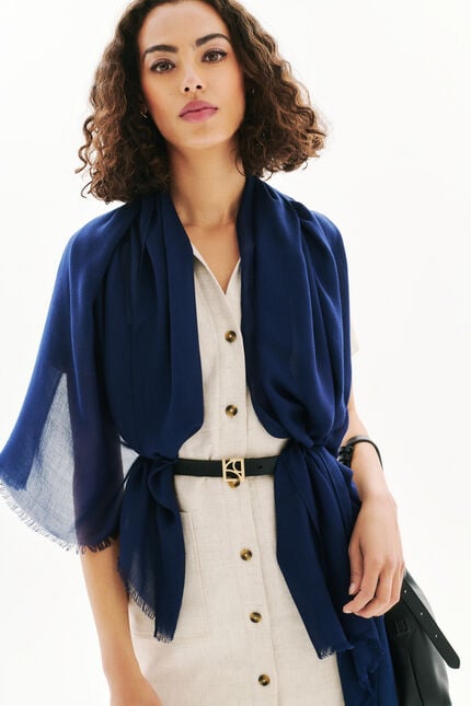 Foulard Lazeo bleu marine femme