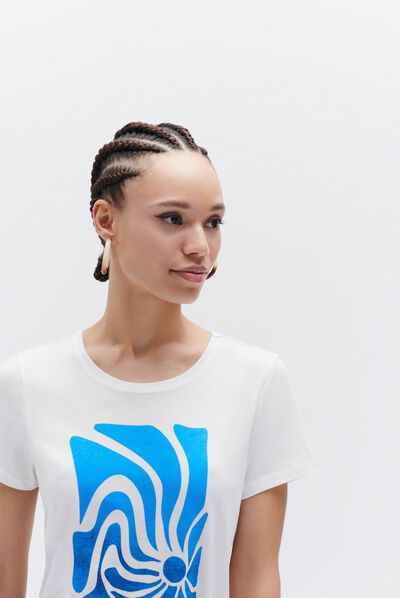 tshirt lydia ecru femme