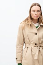 gabardine trench sand woman