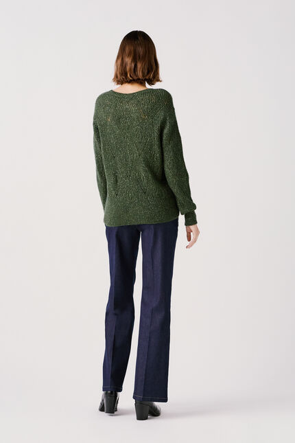 Maglione mgordon Made in Italy verde chiaro donna