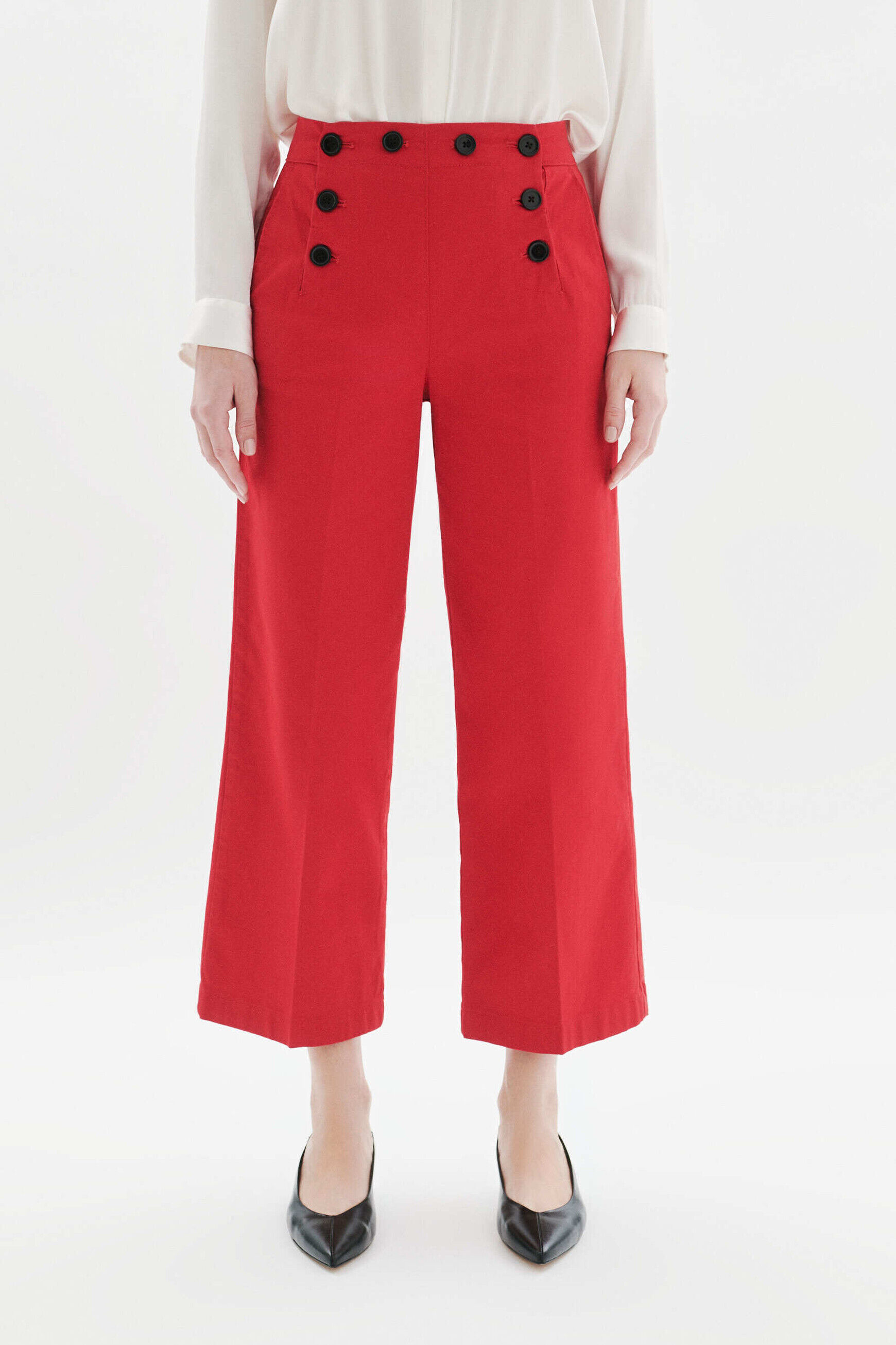 Pantalon Paolino rouge femme