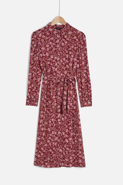 robe rio print rose cerise femme