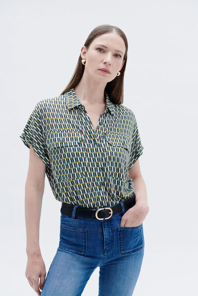 T-shirt eva vert kaki femme