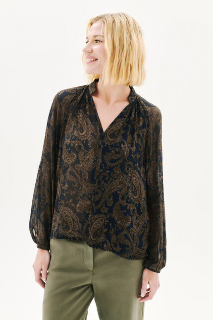 Blusa Csylvia azul-marinho mulher